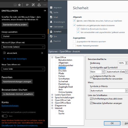 Richtige Computereinstellungen vornehmen